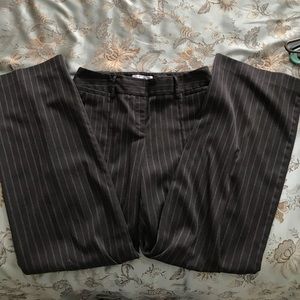 Black and white pin-striped pants